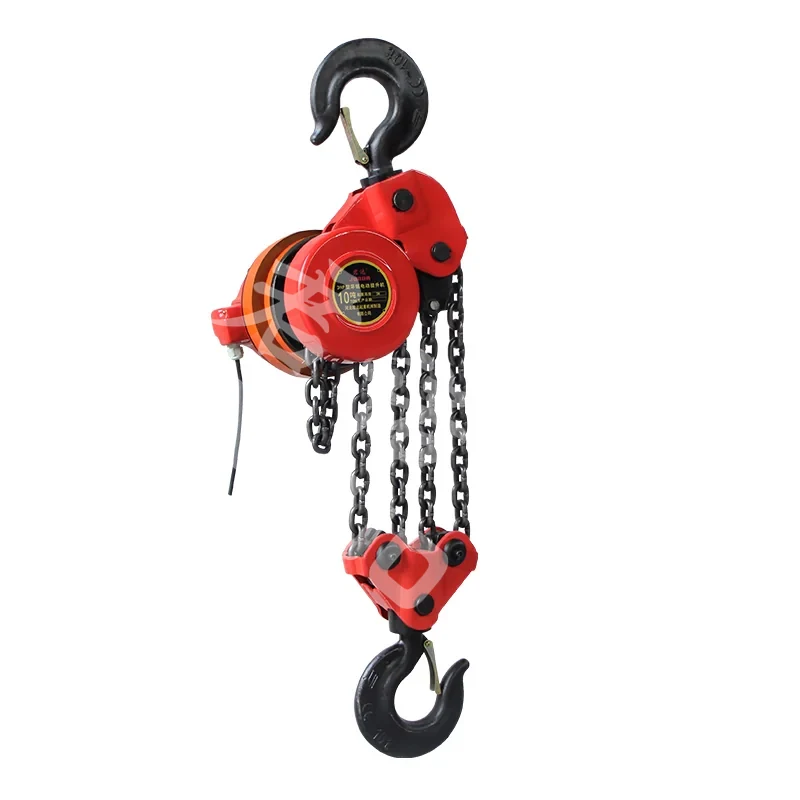 Electric chain hoist with lifting hook and load chain