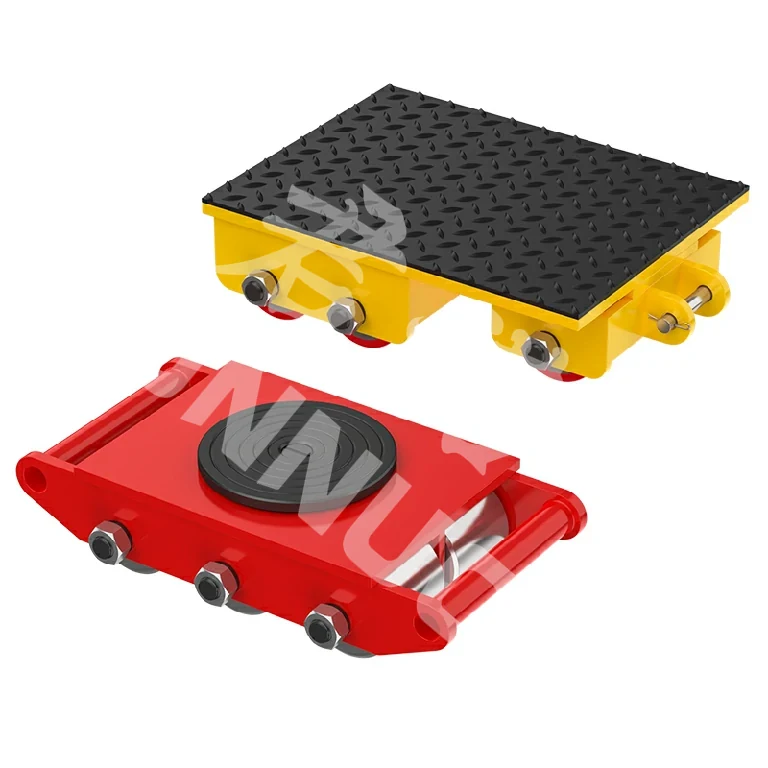 Folding cargo trolley set with roller platforms