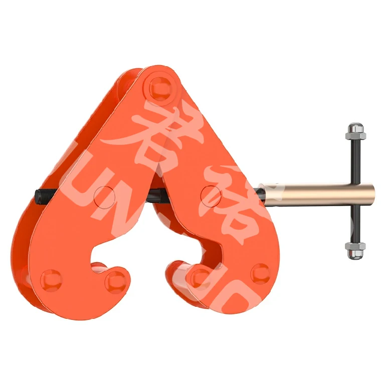 Lift support clamp with orange body and screw handle