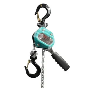 Mini lever block with hook and compact handle