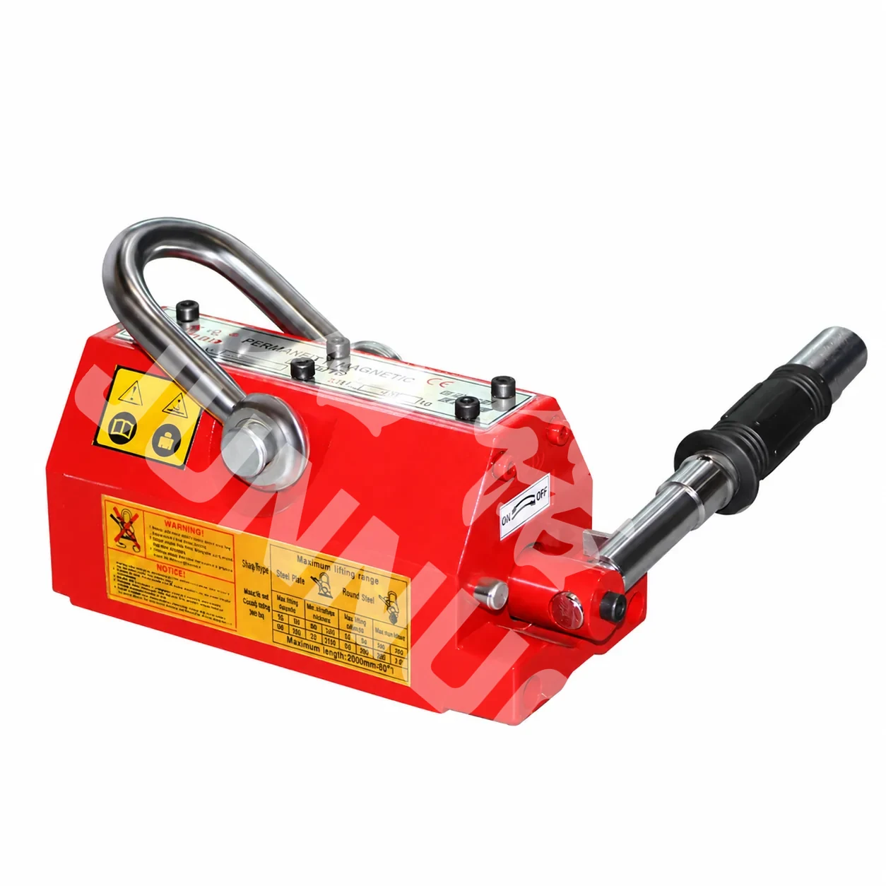 Red permanent magnetic lifter for steel plate lifting