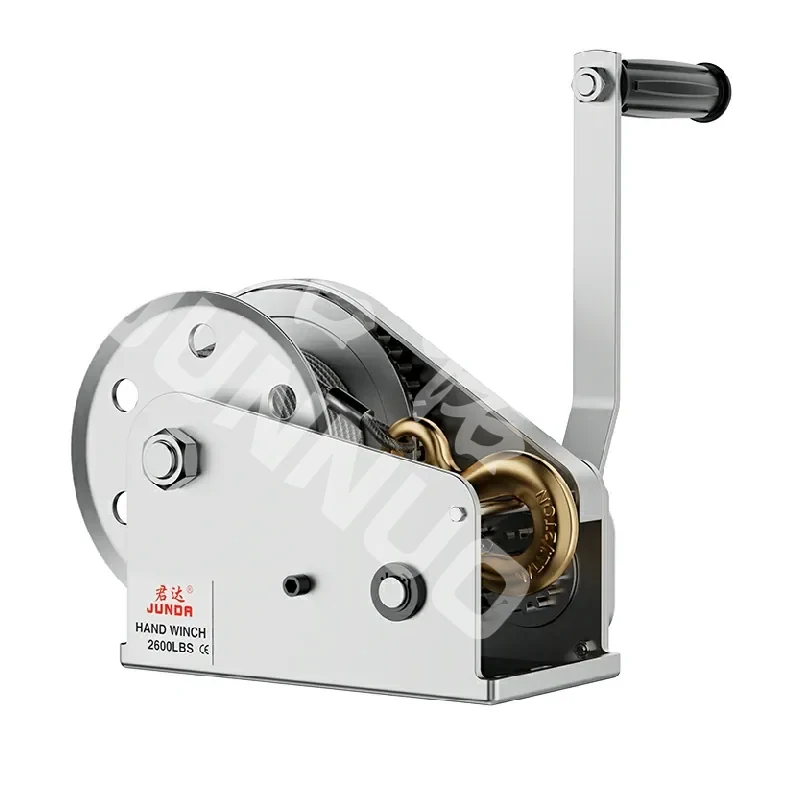 Stainless self-locking hand winch