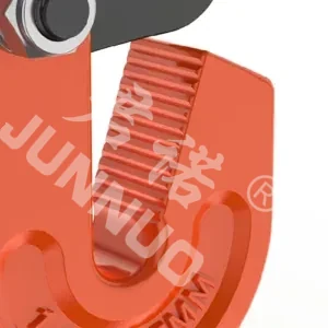 Vertical lifting clamp jaw for steel plate handling