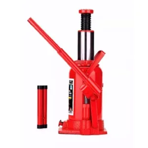 Hydraulic cylinder jack with pump handle for maintenance lifting