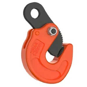 Pipe lifting clamp with hook opening for round material handling